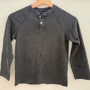 Janie and Jack Charcoal Henley Shirt